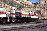 UTAH RSD4 #303 with 305 next to UTAH Rly HQ at Martin.